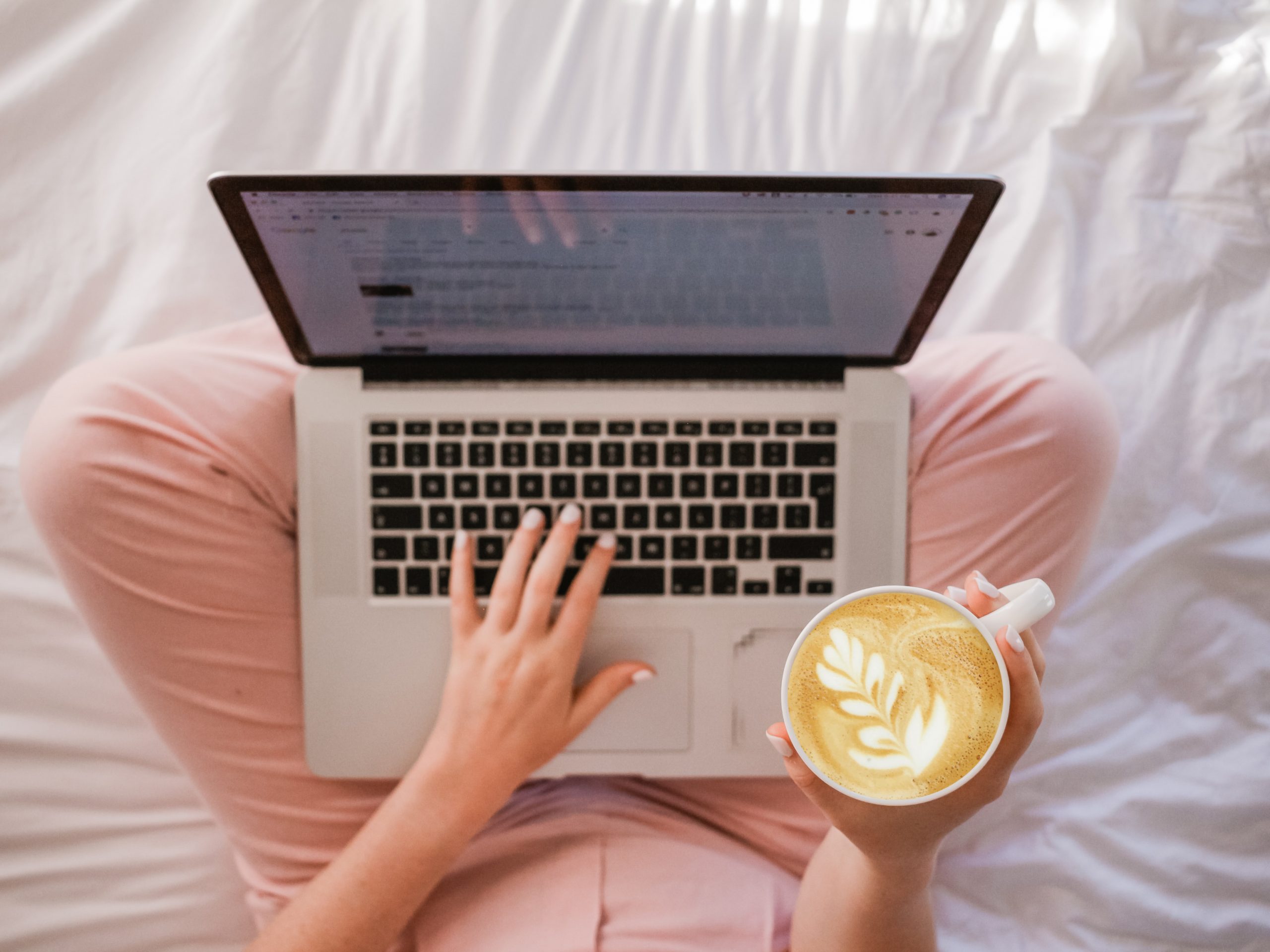 writing on the laptop